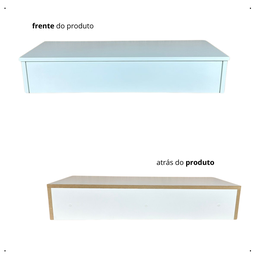 Mesa de Cabeceira Suspensa Penteadeira com Divisórias 80x15x40cm - 4