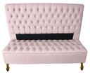 Ver imagem 1 de Cabeceira e Recamier Iza para Cama Box Casal Queen 1.60 - Suede - Sv Decor: Rosa Bebe