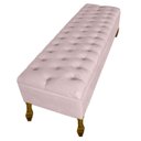 Ver imagem 3 de Cabeceira e Recamier Iza para Cama Box Casal Queen 1.60 - Suede - Sv Decor: Rosa Bebe