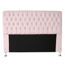 Ver imagem 2 de Cabeceira e Recamier Iza para Cama Box Casal Queen 1.60 - Suede - Sv Decor: Rosa Bebe