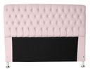 Ver imagem 2 de Cabeceira e Recamier Iza para Cama Box Casal Queen 1.60 - Suede - Sv Decor: Rosa Bebe