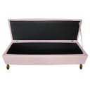 Ver imagem 4 de Cabeceira e Recamier Iza para Cama Box Casal Queen 1.60 - Suede - Sv Decor: Rosa Bebe