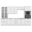 Ver imagem 2 de Cozinha Completa Modulada 6 Peças com Cristaleira Emily Espresso Móveis Branco