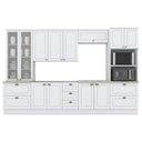 Ver imagem 2 de Cozinha Completa Modulada 6 Peças com Cristaleira Emily Espresso Móveis Branco
