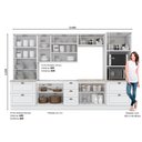 Ver imagem 3 de Cozinha Completa Modulada 6 Peças com Cristaleira Emily Espresso Móveis Branco
