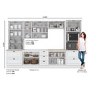 Ver imagem 3 de Cozinha Completa 6 Peças Com Cristaleira Emily Espresso Móveis