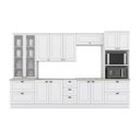 Ver imagem 3 de Cozinha Completa Modulada 6 Peças 100% MDF com Torre Quente 2 Fornos e Cristaleira Americana Henn