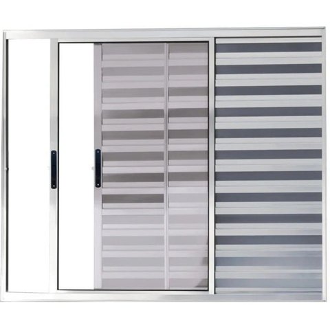 Janela de Aluminio Veneziana 3 Folhas sem Grade Linha Premium:1,00 X 1,20/brilhante