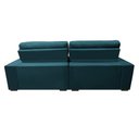 Ver imagem 6 de Sofá Retrátil e Reclinável com Molas Ensacadas Cama Inbox Master 2,52m Tecido Velusoft Petróleo