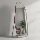 Ver imagem 7 de Espelho Grande Corpo Inteiro com Moldura Metal Orgânico 150x60cm com Suporte de Chão