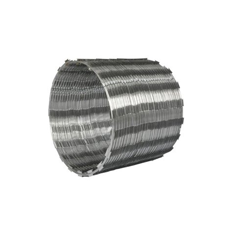 Concertina Galvanizada Simples 45cm 5m com Kit Instalação Minasul