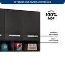 Ver imagem 5 de Armário Aéreo Multiuso Lavanderia 184cm Grafite Acetinado Yescasa