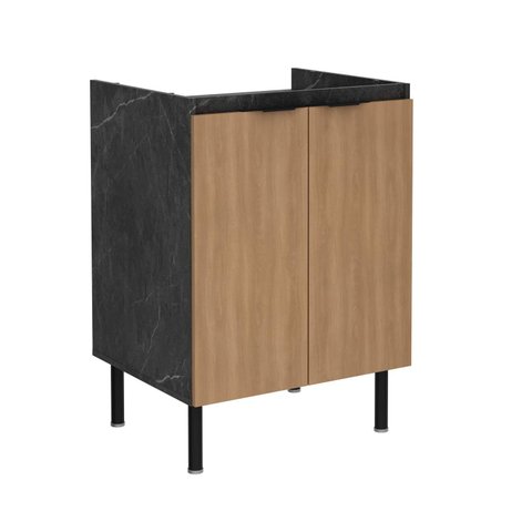 Armário Balcão de Cozinha 60cm 2 Portas S/tampo New York Móvel na Caixa