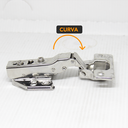 Ver imagem 4 de Kit 10 Dobradiça Curva C/ Amortecedor Mola Aço Armário 35mm