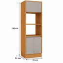 Ver imagem 4 de Paneleiro Duplo Torre Quente 100% MDF para Forno e Micro-Ondas 2 Nichos Áurea Cinamomo/Fendi