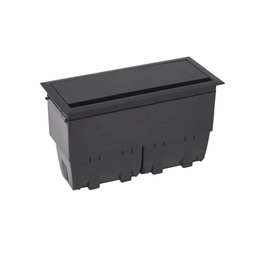Caixa Openbox Aluminio Preto 8 Blocos 3el/2bc/3rj Qm17050 Qtmov - 1