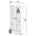 Ver imagem 4 de Estante Livreiro Alta 100% MDF Estilo Industrial 2 Portas C58 - Pradel