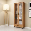 Ver imagem 2 de Estante Livreiro Alta 100% MDF Estilo Industrial 2 Portas C58 - Pradel