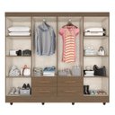 Ver imagem 2 de Guarda Roupa Casal Porto 8 Portas Carvalho Oak - Móveis Leão
