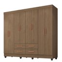 Ver imagem 1 de Guarda Roupa Casal Porto 8 Portas Carvalho Oak - Móveis Leão