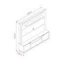 Ver imagem 4 de Estante para TV e Home Theater até 75 Polegadas 200CMX197,5cm 2 Portas 1 Gaveta Rodízios Nilo