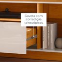 Ver mais imagens de Estante para TV e Home Theater até 75 Polegadas 200CMX197,5cm 2 Portas 1 Gaveta Rodízios Nilo