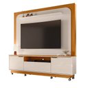 Ver imagem 3 de Estante para TV e Home Theater até 75 Polegadas 200CMX197,5cm 2 Portas 1 Gaveta Rodízios Nilo
