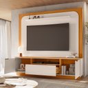 Ver imagem 5 de Estante para TV e Home Theater até 75 Polegadas 200CMX197,5cm 2 Portas 1 Gaveta Rodízios Nilo