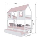 Ver imagem 3 de Treliche Casinha Encantada Madeira Maciça Branco/ Rosa Megamobilia
