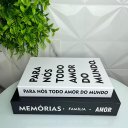 Ver imagem 3 de Conjunto livro de papelão decorativo branco e preto moderno