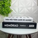 Ver imagem 2 de Conjunto livro de papelão decorativo branco e preto moderno
