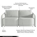 Ver imagem 3 de Sofá Cama Modulado Retrátil e Reclinável Decorativo Varsóvia 216cm Linho Cinza G33 - Gran Belo