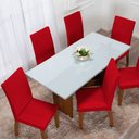 Ver imagem 5 de Kit 04 Capas para Cadeiras 4 Lugares Malha Gel 100% Poliéster:vermelho