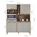 Ver imagem 4 de Armário de Cozinha 1,60mts Braga Freijó / Off White - Indekes
