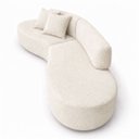 Ver imagem 3 de Sofá Virgínia 2,5m Estofado Suede Moderno Confortável Luxo