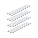 Ver imagem 1 de Kit 4 Prateleira Branca 80X15 + Suporte Flutuante Mdf  Organizadora Decoração Cozinha Banheiro Sala