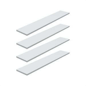 Kit 4 Prateleira Branca 80X15 + Suporte Flutuante Mdf  Organizadora Decoração Cozinha Banheiro Sala