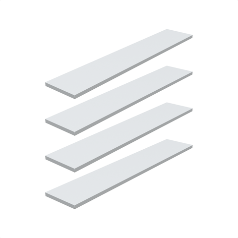 Kit 4 Prateleira Branca 80X15 + Suporte Flutuante Mdf  Organizadora Decoração Cozinha Banheiro Sala