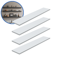 Ver imagem 2 de Kit 4 Prateleira Branca 80X15 + Suporte Flutuante Mdf  Organizadora Decoração Cozinha Banheiro Sala