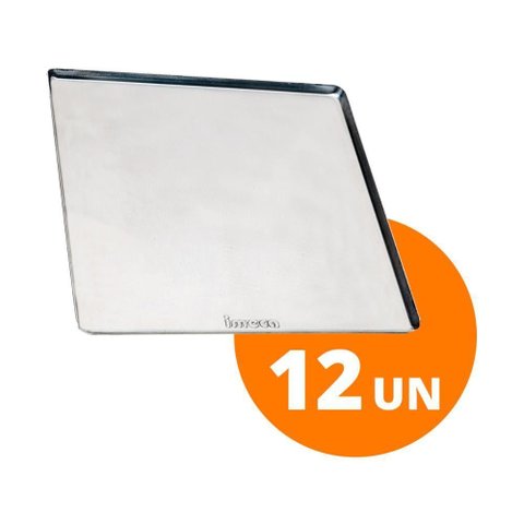 Kit - 12 Assadeiras Estampada Lisa em Alumínio 35x35x1 para Fornos Prp-004 / Fcsb4e / Fcv-35 -