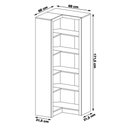 Ver imagem 3 de Armário Estante de Canto Alto para Escritório Home Office Me4132 Mdp Branco - Gran Belo