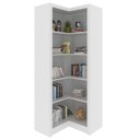 Ver imagem 5 de Armário Estante de Canto Alto para Escritório Home Office Me4132 Mdp Branco - Gran Belo