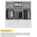 Ver imagem 3 de Guarda Roupa Chicago 3 Portas 9 Gavetas - Móveis Tcil