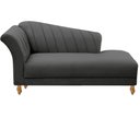 Ver imagem 1 de Divã Recamier Sofá Helena 180 cm – Tecido Suede:Suede Cinza
