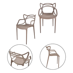 Kit 2 Cadeiras Allegra Design Durável Uso Interno e Externo - 1