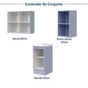 Ver imagem 6 de Lavanderia Planejada 3 Peças 1 Aéreo 1 Balcão com Tampo 1 Nicho 40cm Marselha CabeCasa MadeiraOriginals Azul/Sereno