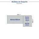 Ver imagem 5 de Lavanderia Modulada 3 Peças 1 Aéreo 1 Balcão com Tampo 1 Nicho 40cm Marselha Cabecasa Madeiraoriginals
