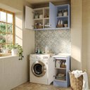 Ver imagem 2 de Lavanderia Modulada 3 Peças 1 Aéreo 1 Balcão com Tampo 1 Nicho 40cm Marselha Cabecasa Madeiraoriginals