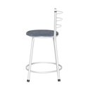 Ver imagem 2 de Banqueta Baixa Assento Ratan Branca Retro  