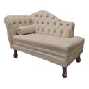Ver imagem 3 de Recamier Divã Larissa 1,20cm Direito Sala Veludo:bege/liso